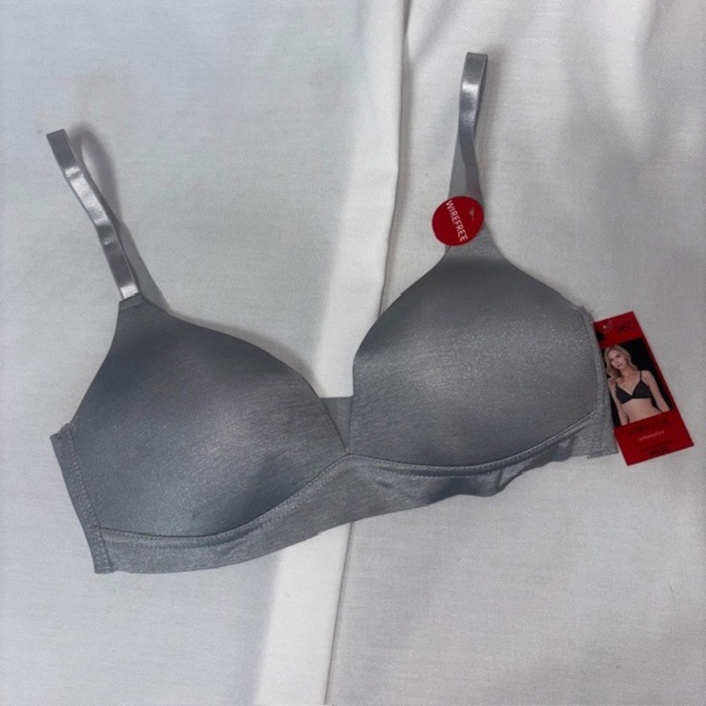 STRM Line Intimates Wireless Bra 36C Gray Lounge Bra NWT Seamless